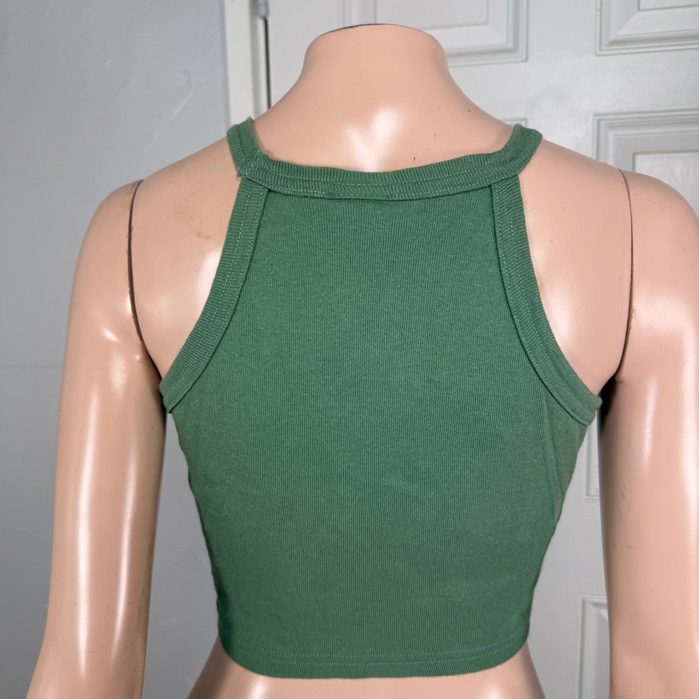 Vintage Y2K Xhilaration Shirt S Cotton Tank Top Crop Top Floral Aplique C4-30 - Picture 3 of 6